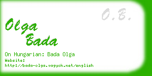 olga bada business card